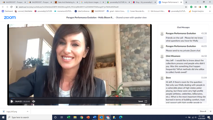 Paragon Speaker's Series Online Session with Molly Bloom